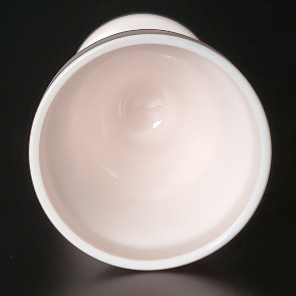 1950s (1) "Shell Pink Milk Glass" 6 3/8" Water Goblet by Jeannette - Picture 5 of 9